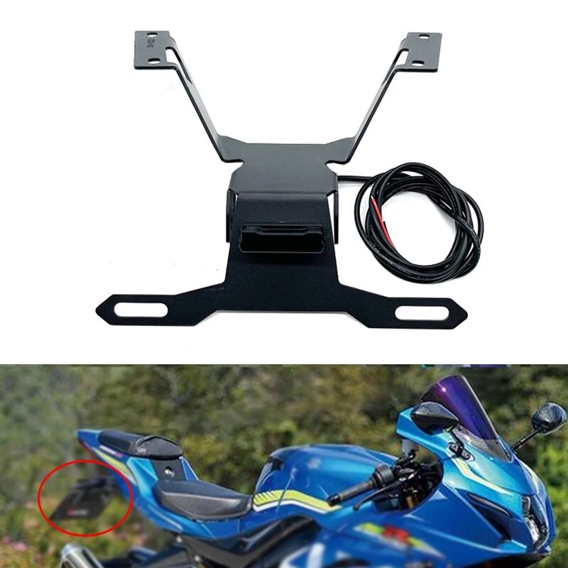 Soporte de placa de licencia de motocicleta para Suzuki GSXR1000/R 2017-2024 Foto 1 de 4
