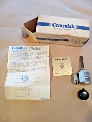 Centralab WDT-16 Puente T-Pad 16-Ohm 5W DC con perilla y herrajes para altavoz, etc. Foto 1 de 4