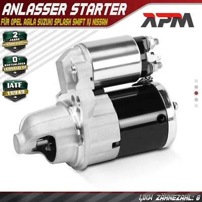 Anlasser Starter 1,2 KW 8 Zähnez. für Opel Agila Suzuki Splash Swift IV Nissan - Bild 1 von 4