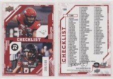 2019 Upper Deck CFL Checklist Red /150 Alex Singleton Brad Sinopoli #100
