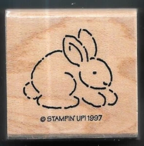 BUNNY RABBIT FARM WILD ANIMAL Easter Spring SEASON Stampin Up! wood RUBBER STAMP - Picture 1 of 2