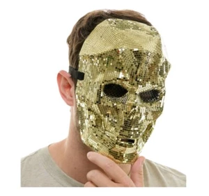 Mirror Glass Skull Mask - Disco - Costume Accessory - One Size - 4 Colors - Picture 1 of 10