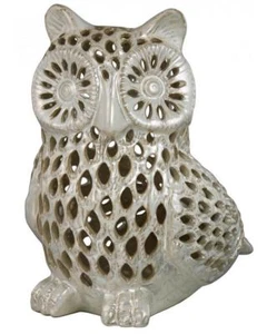 Nuevo Diseño Ostra Perla Filigrana Búho Estatuilla / Decoración 25,5cm - Imagen 1 de 1