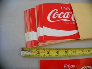 SET 25 RARE 5 X 8 INCH ENJOY COCA COLA COOLER MACHINE DECAL STICKER NOS COKE - Picture 1 of 6