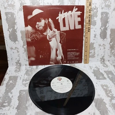 Hank Williams Jr Hank Live 1987 LP My Name Is Bocephus WB Promo LP Vinyl Record  - Image 1 of 4