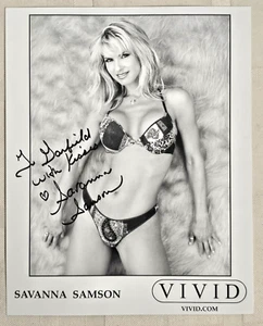 Adult Star SAVANNA SAMSON Ins Signed Autographed 8x10 Promotional Photo Ad Slick - Picture 1 of 1