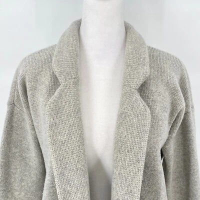 Suéter Madewell Spencer Mujer XXS Beige Cárdigan Bolsillos Lana Merino Frente Abierto Foto 1 de 4