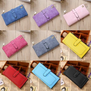 Womens Ladies Leather Clutch Wallet Long Phone Card Holder Case Purse Handbag US - Picture 1 of 41