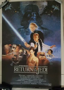 RETURN OF THE JEDI STYLE B ROLLED 27X40 MOVIE POSTER 1983 HAMILL FORD STAR WARS - Picture 1 of 1