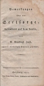 Jais: Bemerkungen über die Seelsorge, besonders auf dem Lande   EA 1817 - Bild 1 von 5