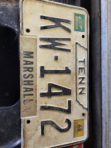Tennessee TN License Plate Tag Vintage 1968 1969 | eBay