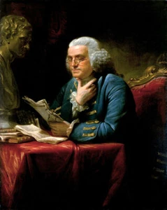 Cartel de pintura de Benjamin Franklin Young David Martin 1767 estampado artístico - ELIGE TALLA - Imagen 1 de 1