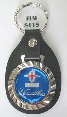 Blue Lincoln VERSAILLES 8115 Royal Classic Chrome Black Leather Key Ring 1978 - Image 1 of 4