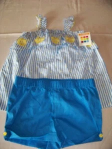 Juego de 2 piezas para niñas Healthex tallas 2T, 5T multicolor 100 % algodón - Imagen 1 de 4