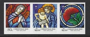 NEW ZEALAND 2015 CHRISTMAS SELF ADHESIVE COIL STRIP EX JUMBO ROLL UNMOUNTED MIN - Picture 1 of 1
