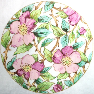 Needlepoint Handpainted Sandra Gilmore Blossom 12" - Image 1 of 4