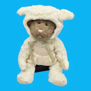 10 Zoll Boyds Bär Baakins Vintage sauber mattiert Stofftier Plüsch in Lamm Kostüm Haube - Bild 1 von 10