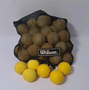 Foam Golf Balls Practice Yellow Golf Balls 41.0mm 20 Hard 20 Medium Lot of 40 - Picture 1 of 5