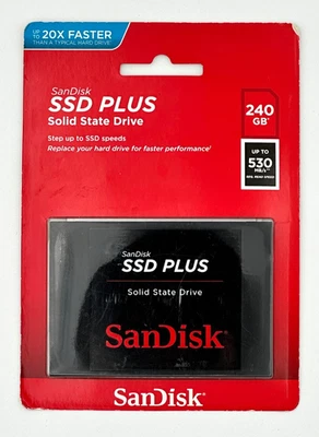 SanDisk SSD Plus 240GB Internal 2.5" (SDSSDA-240G-G25) SSD - Image 1 of 2