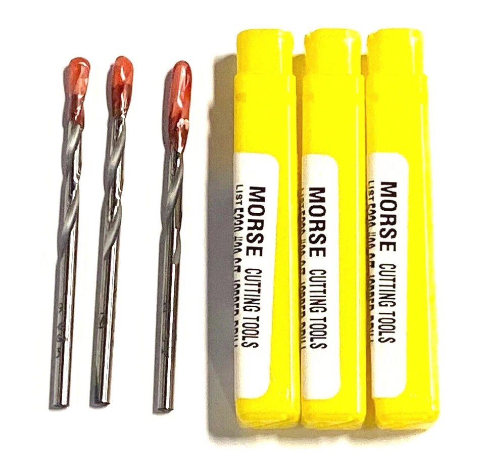 Broca Morse No.29 ponta de metal duro brocas de comprimento Jobber fabricadas nos EUA pacote com 3 50360 - Imagem 1 de 1