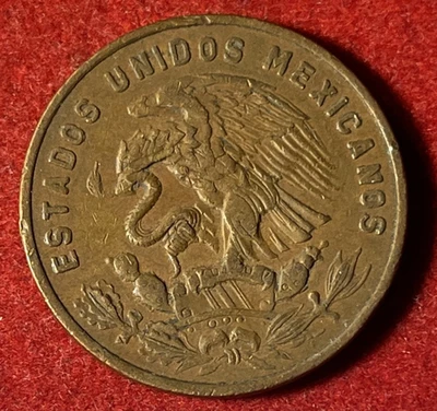 墨西哥 20 Centavos 1964 青铜硬币 KM#440 T7974 — 第 1/2 张图片