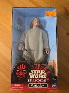 QUI-GON JINN Tatooine Poncho 12" Star Wars Episode 1 Hasbro 1999 NEW - Picture 1 of 7