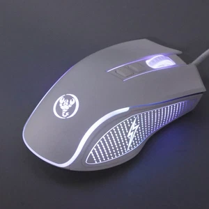 White Mechanical Mouse Colorful Shine Adjustable 3600dpi RGB Ergonomic Wire CEL - Picture 1 of 12