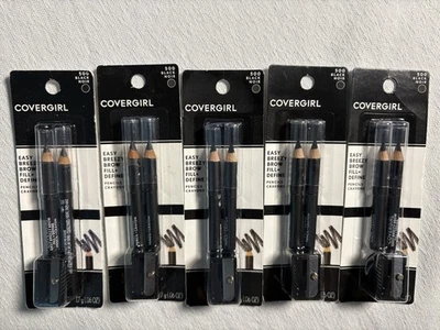 NEW CoverGirl Easy Breezy Brow Fill+Define Eyebrow Pencil # 500 Black 5 PACK - Image 1 of 4