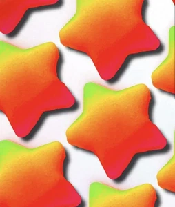 Neon Star Bath Bombs | handmade, kids bath bombs, colorful, raspberry scent - Picture 1 of 1