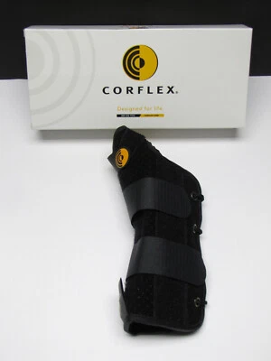 Corflex 8" Suede Wrist Lacer Splint Brace Support w Abducted Thumb - Right Small - Image 1 of 4