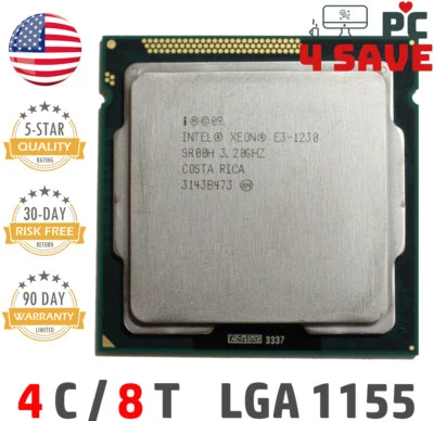 Intel Xeon E3-1230 SR00H 3.20GHz 8MB 4C LGA1155 Workstation CPU Processor 80W - Image 1 of 2