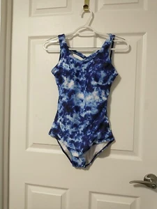 Womens One Piece Swimsuit in Blue Tie Dye Size Small Target - Picture 1 of 7
