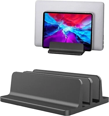 2 slot Vertical Stand mount Holder for  MacBook/laptop/chromebook/tablet/IPAD-gr - Image 1 of 4