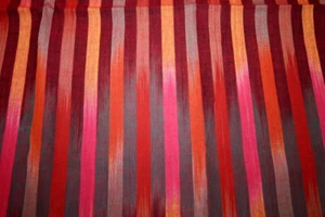 BRAUN UND ORANGE UND ROT GESTREIFT - 100 % BAUMWOLLSTOFF - Bild 1 von 3