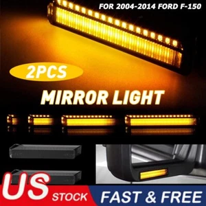 LED Under Side Mirror Sequential Turn Signal Light Lamp for Ford F-150 2004-2014 - Picture 1 of 12