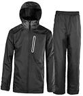  Rain Suits for Men Waterproof Golf Rain Gear Lightweight Medium Black-suit