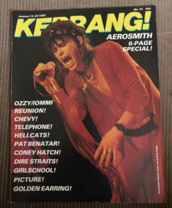 Kerrang! Magazine Jan 1983 #33 Aerosmith Ozzy Osbourne Pat Benatar Dire Straits - Picture 1 of 16