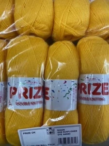 King Cole Prize DK 100g  Sunflower shade 533  100% polyester  pack size 6 x 100g - Picture 1 of 2