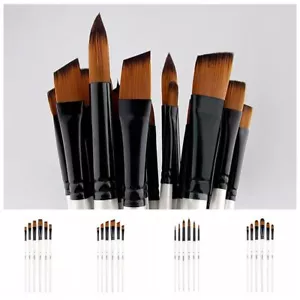 6pcs Nylon Tips Artist Paint Brushes For Acrylic Oil Watercolor Oil Painting Pen - Picture 1 of 12