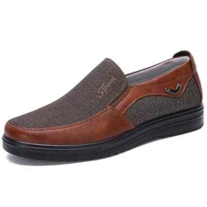 Men Slip on Oxford Driving Casual Shoes Boat Moccasins Walking Canvas Loafers - Picture 1 of 25