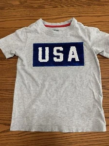 Oshkosh Boys U.S.A. Seguin Heather Gray T-shirt Size 4/5 - Picture 1 of 7