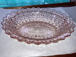 Rosa Depression Glasschale 9,5 "x 3" - Bild 1 von 6