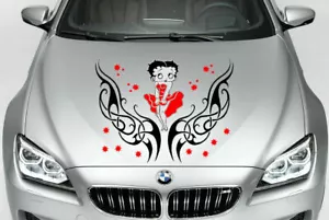 BETTY BOOP TRIBAL VINYL DECAL CAR TRUCK HOOD SIDE - Foto 1 di 2