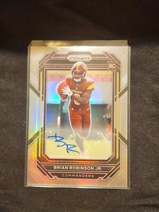 2022 Brian Robinson Jr. Panini Prizm Auto Silver #321 RC Rookie Card Commanders