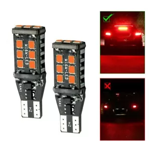 2pcs T15 921 912 W16W Red 1000k LED Bulbs 3rd Brake Stop Light Cargo Light Bulb - Picture 1 of 12