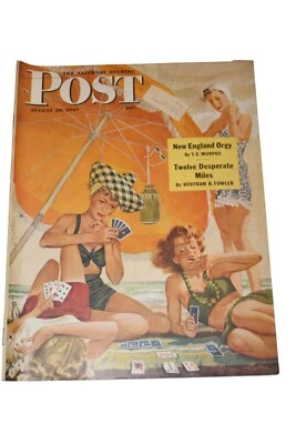 Saturday Evening Post August 28 1943 WWII Alex Ross - Image 1 of 4