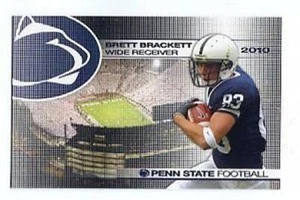 BRETT BRACKETT 2010 Penn State Pocket Schedule WR #83 - Picture 1 of 1