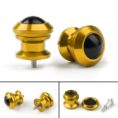 Pair 6mm Swingarm Sliders Spools For Yamaha MT01 MT09 YZF-R3 R1 MAX 530 Gold UE Foto 1 de 4