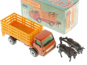 Matchbox 71E Super Rapide Bétail Truck Orange Camion Dodge MIB Box Emballage - Picture 1 of 7