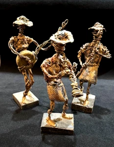 C. Serraty D.R. Abstract Twisted Hand Formed Wire/Metal Brutalist Musicians EUC - Picture 1 of 16